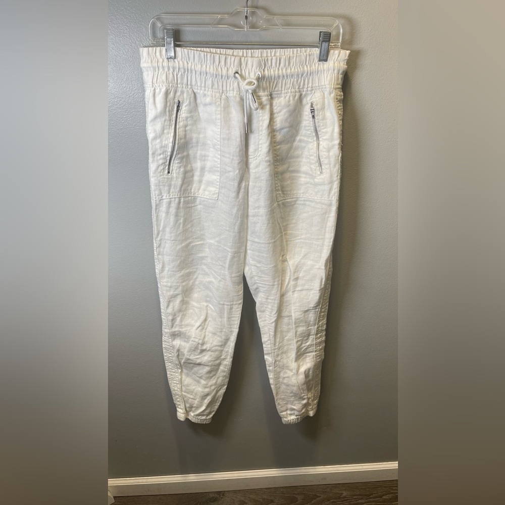 Athleta White Drawstring Jogger Pants